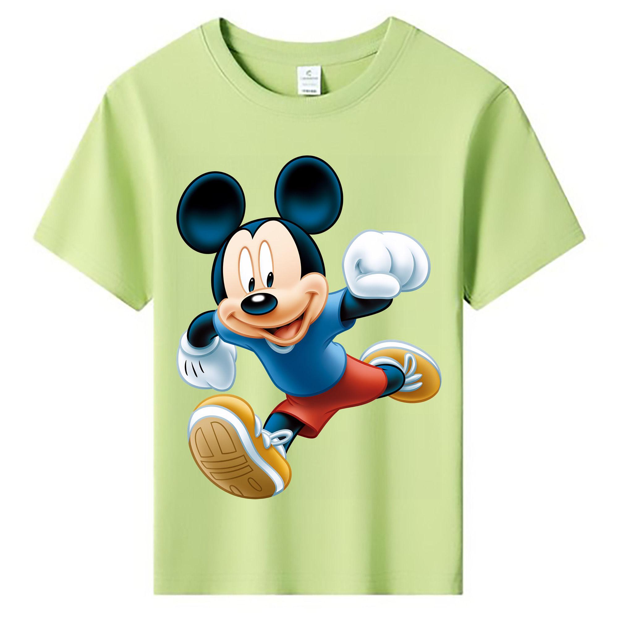 （画像用） ミッキーマウス Mickey Mouse 綿100％キッズTシャツ（フロントプリント）